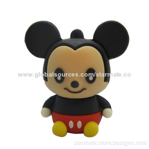 Cartoon USB Flash Drive with 128, 256, 512MB, 1, 2, 4, 8, 16, 32, 64GB Capacity